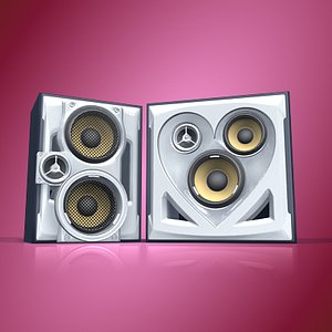 3d model stereo speakers
