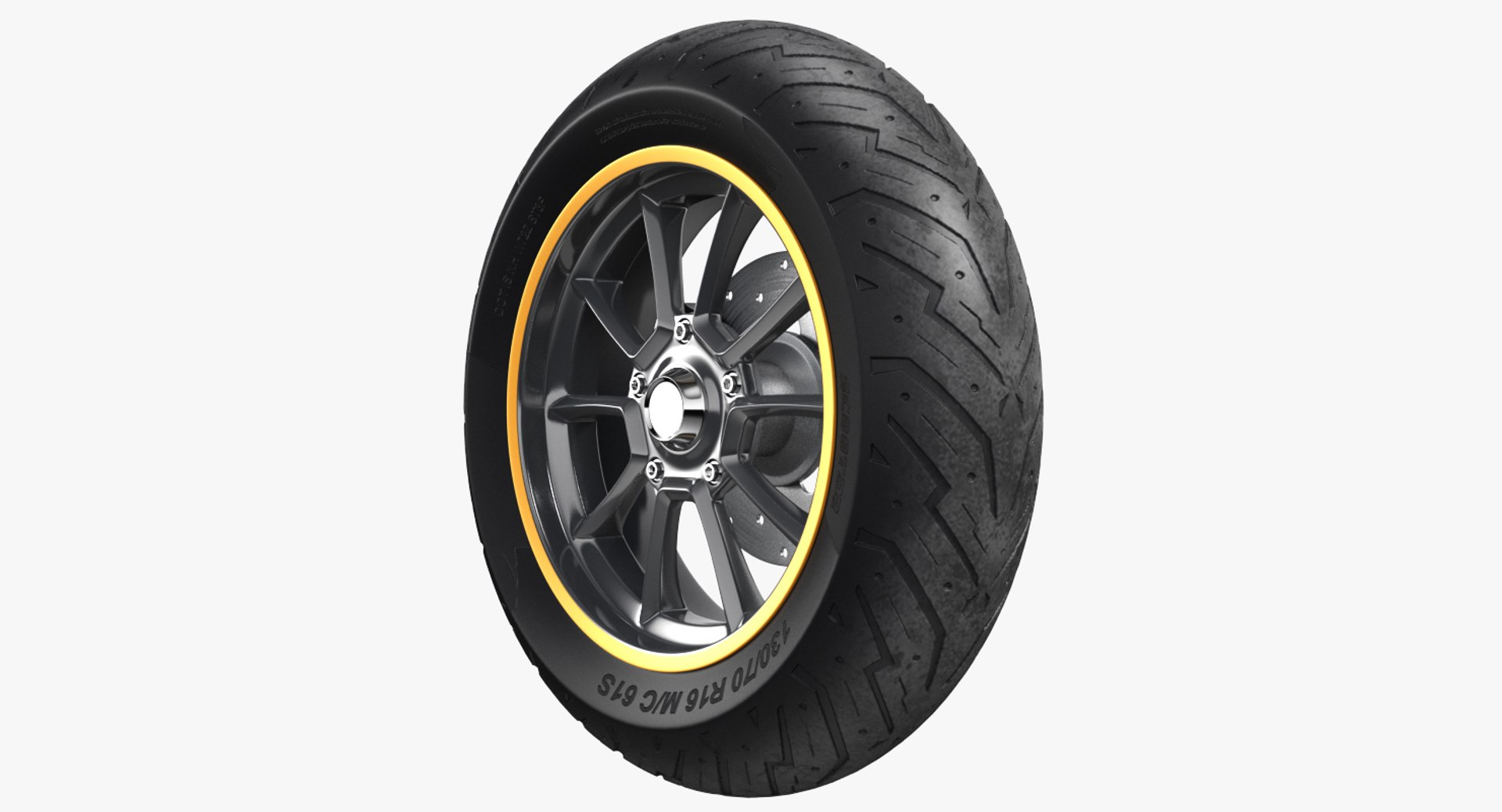 Scooter Wheel 3D model preview