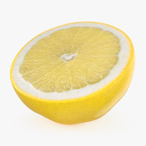 3D model Half Yellow Grapefruit