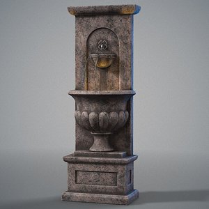 3d model urn wall fountain