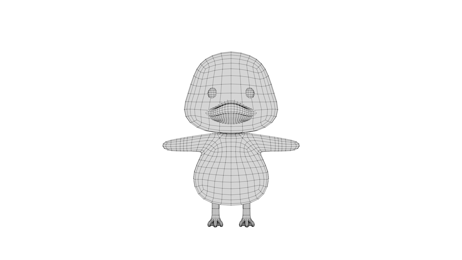 Rigged Cartoon Duck Model - TurboSquid 2215563