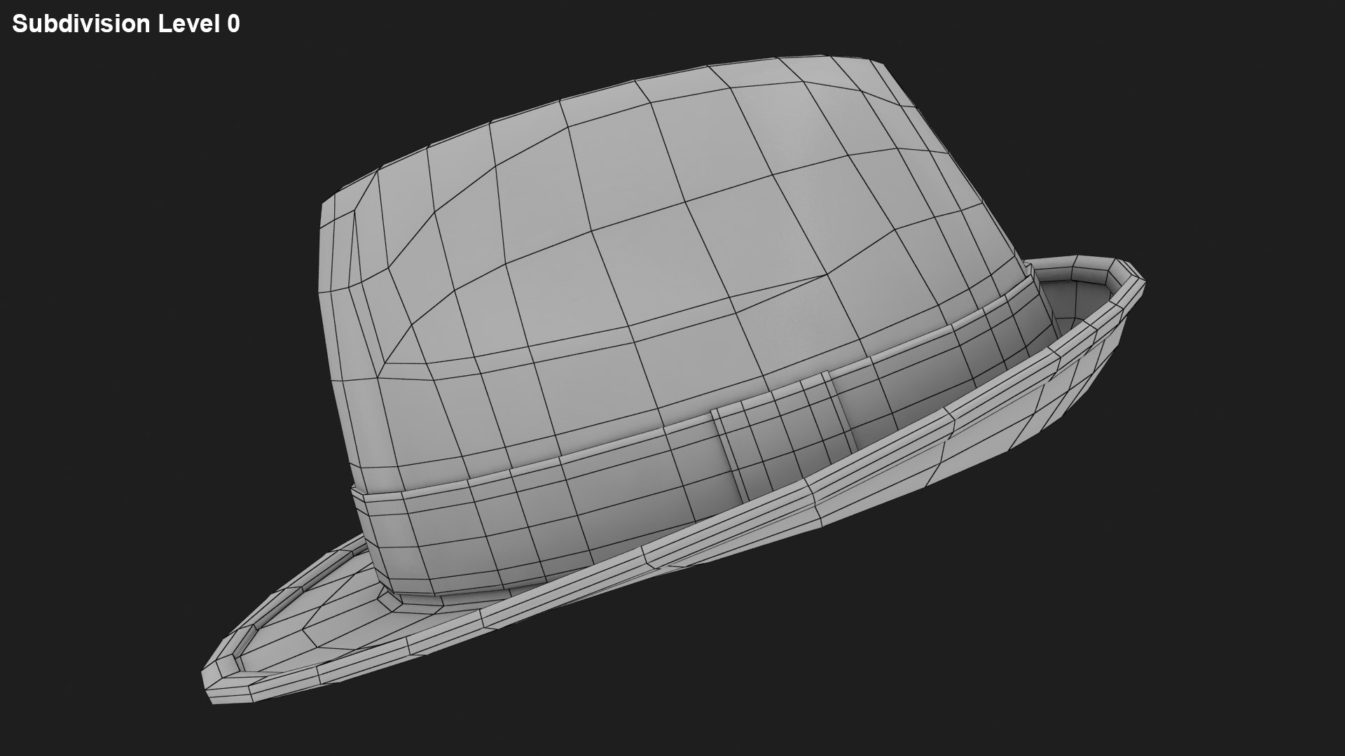 3D Trilby Straw Hat Color 2 model TurboSquid 1920383