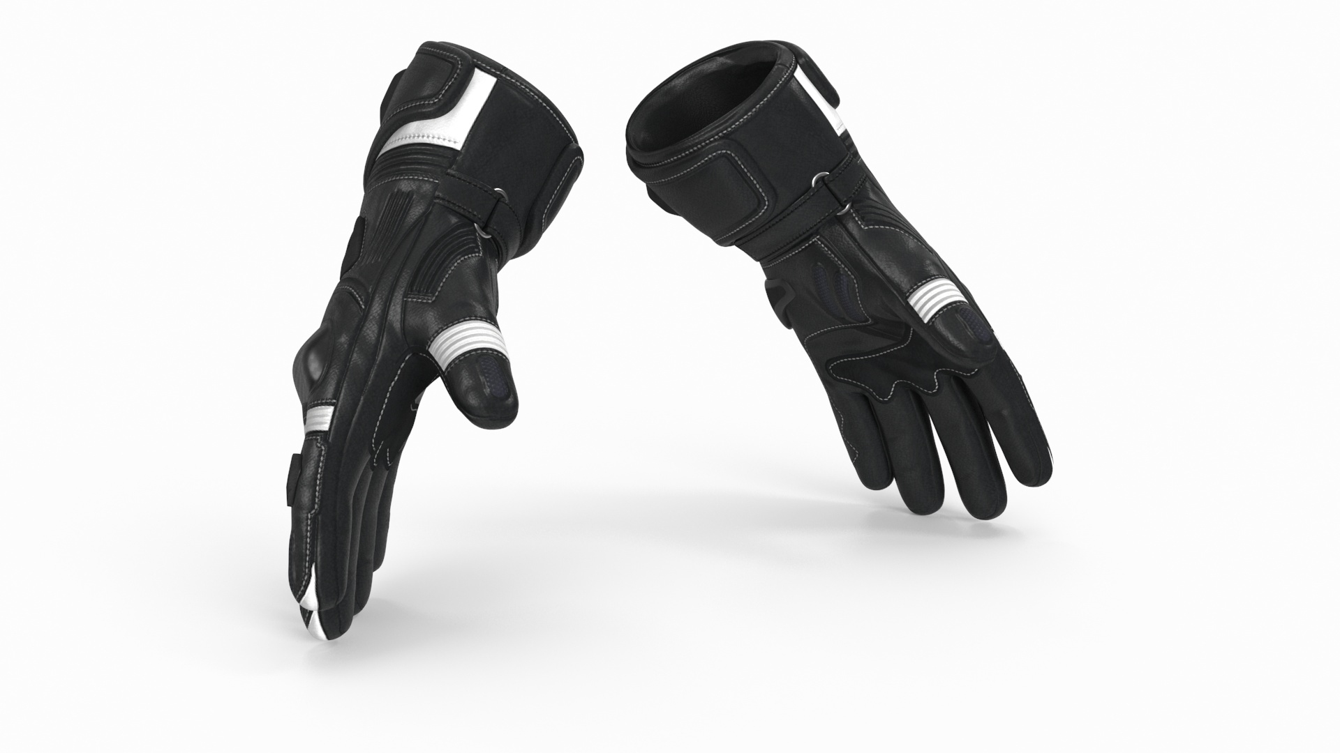 3D Model Meteor Protective Riding Gloves Black - TurboSquid 2236739