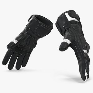 3D model Meteor Protective Riding Gloves Black