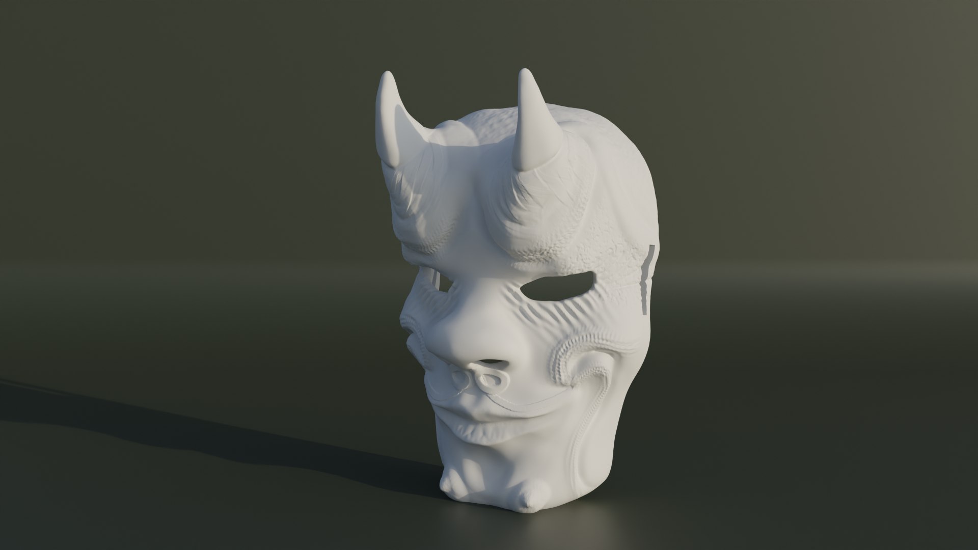 3D Model Devil Cosplay Mask Demon Face Mask - TurboSquid 2063155