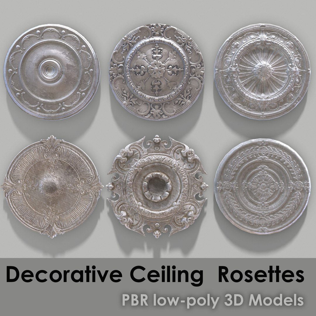 Decorative Ceiling Rosettes PBR Low-poly model 3D https://p.turbosquid.com/ts-thumb/c6/MABapb/UK/screenshot001a/jpg/1623779760/1920x1080/fit_q87/3af0b164f547390d6f60c60452740ba674440d2b/screenshot001a.jpg