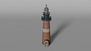 old brick lighthouse 3D model