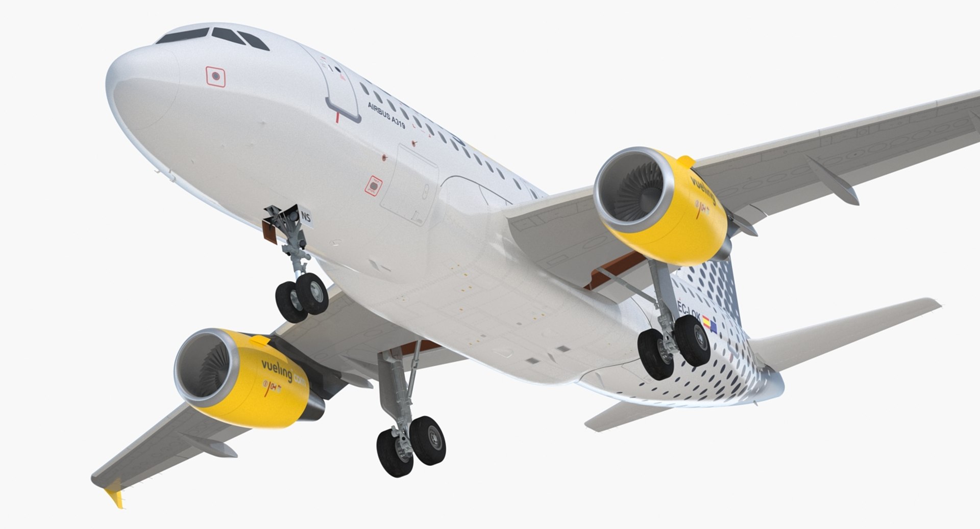 Airbus A319 Vueling Airlines 3D Model preview