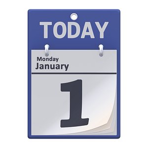 Desk calendar 3D model
