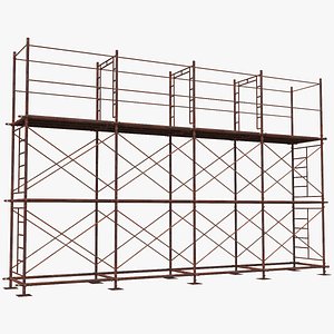 3D old scaffoldings modular industry