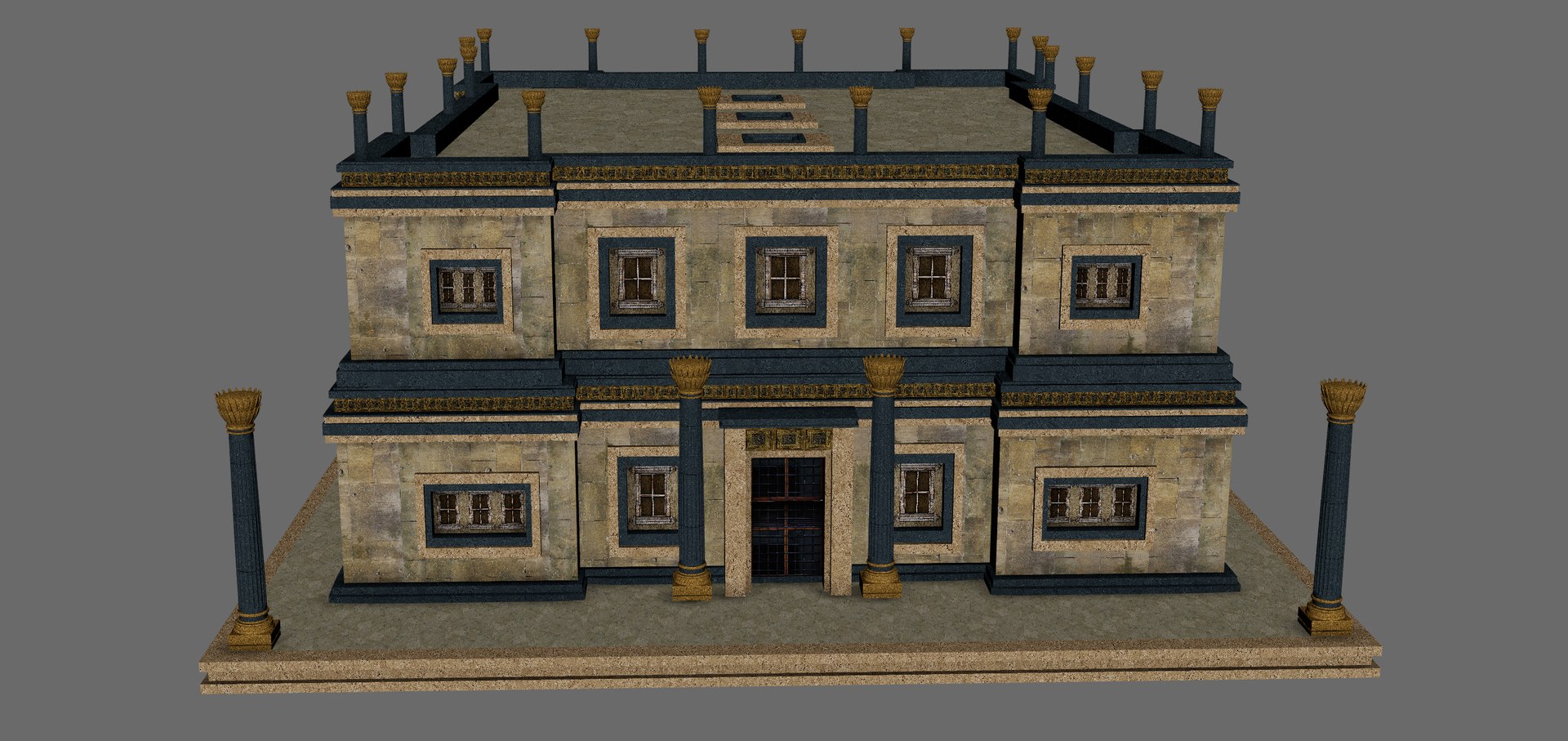 3D Ancient Persian Building V2 Model - TurboSquid 2249409