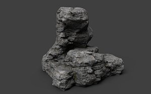 3D rock cliff