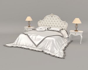 European Style Bed 14 3D model