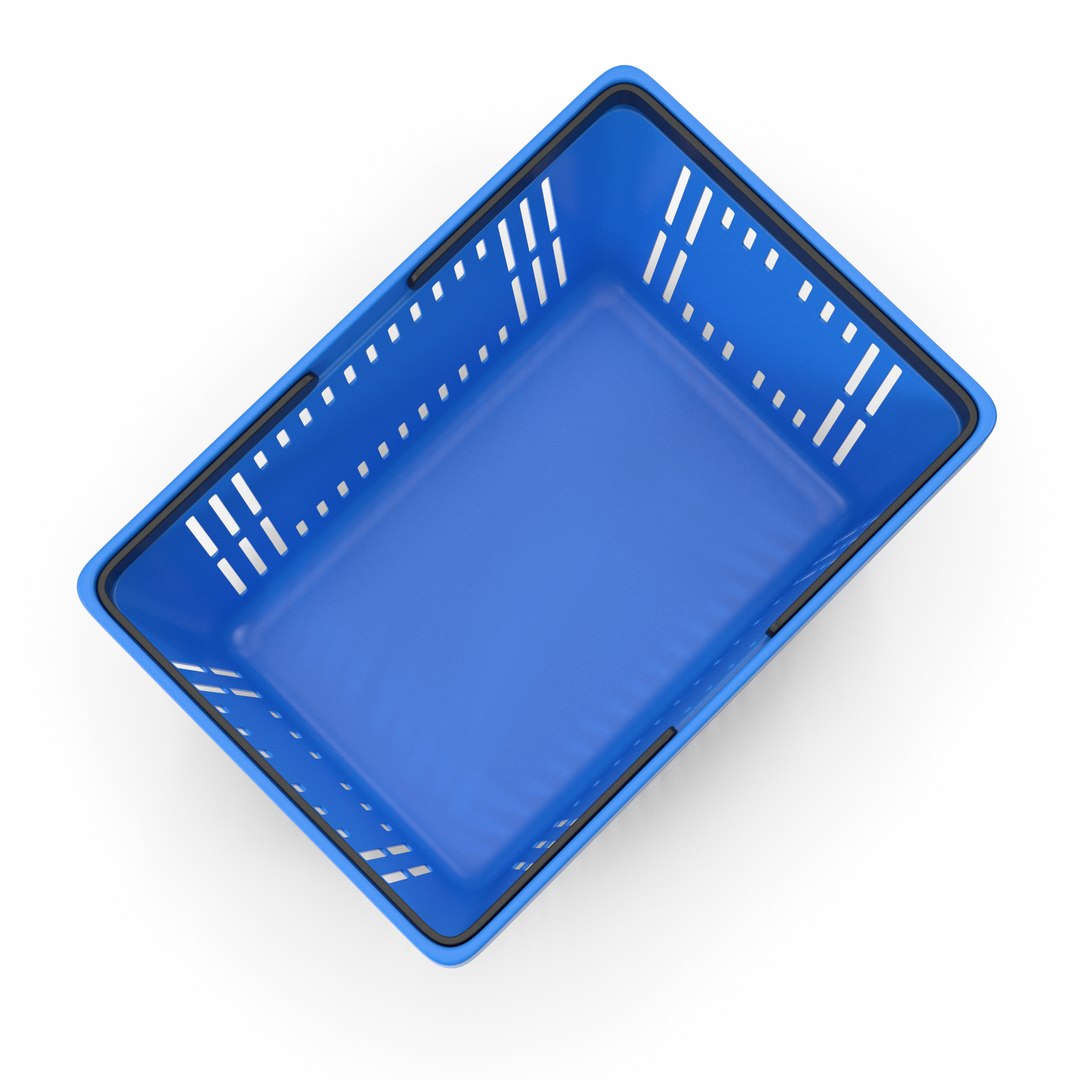 Blue Shopping Basket model - TurboSquid 2168524