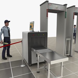entry security doors man 3D model