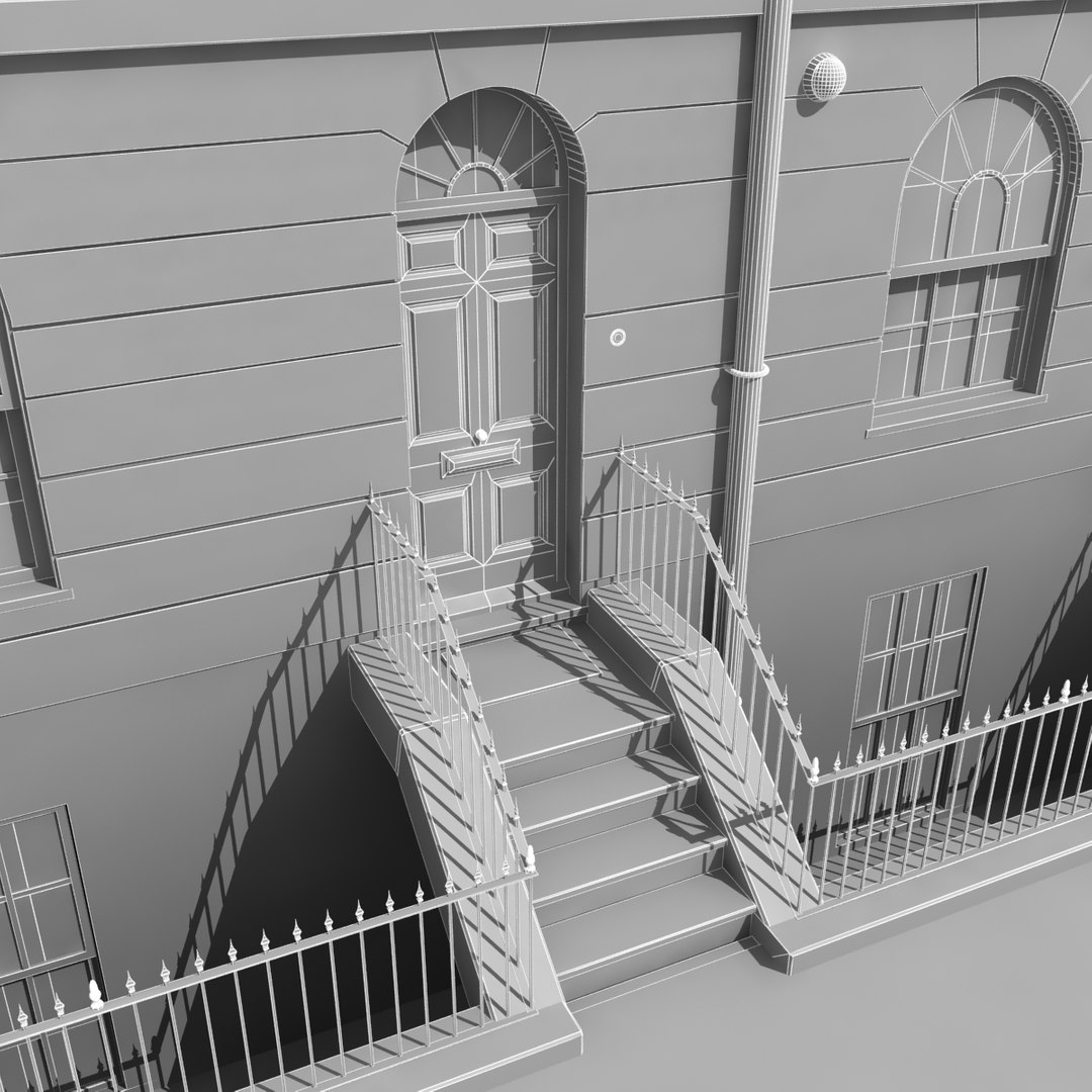 3d Middle Block House Model