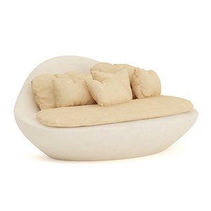 fabric sofa pillows 3D model