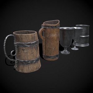 Medieval Cups Five 3D model