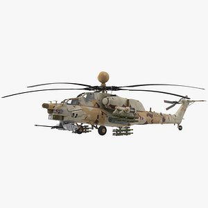 3D mi-28n desert model