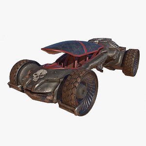 3D Futuristic Post Apocalyptic Car