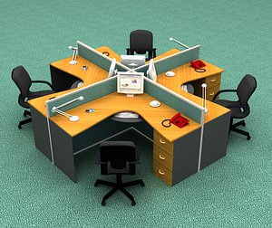 work station 3d model