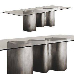 Cattelan PAPEL GLASS Dining Table 3D model