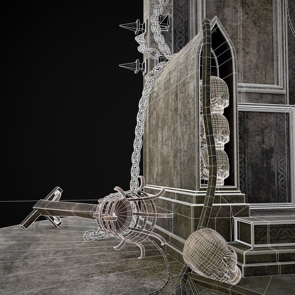 modelo 3d Trono de piedra de la cripta gótica - TurboSquid 2010607