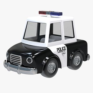 3D Police Cartoon Car