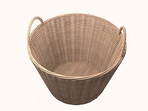 wicker basket 3d obj