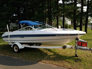Sea Ray 180 1992 Bowrider Boat with Trailer  Detailed 3D Model