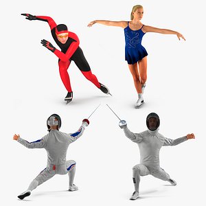 Rigged Olympic Athletes Collection