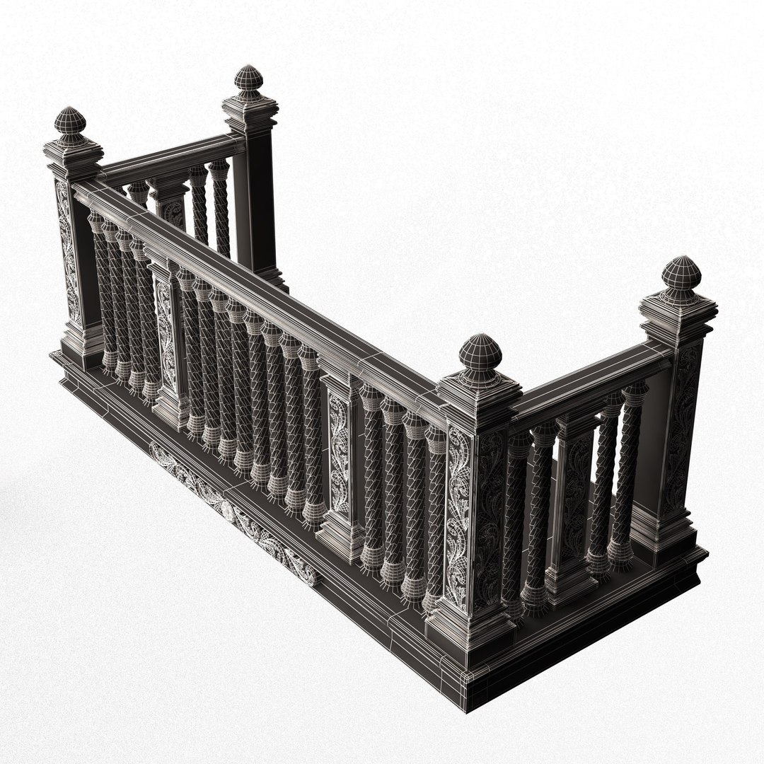 Classic Balcony 04 3D Model - TurboSquid 2324506