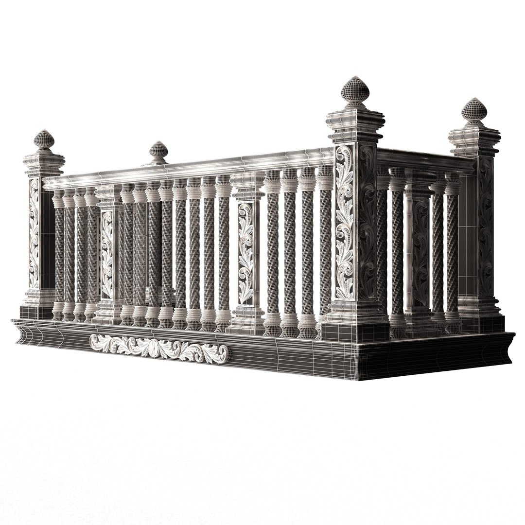Classic Balcony 04 3D Model - TurboSquid 2324506
