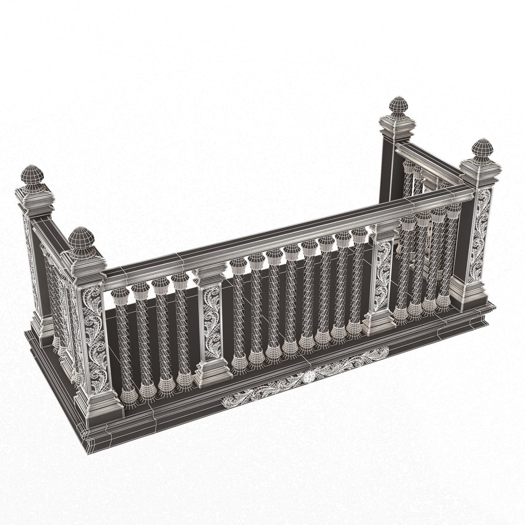 Classic Balcony 04 3D Model - TurboSquid 2324506