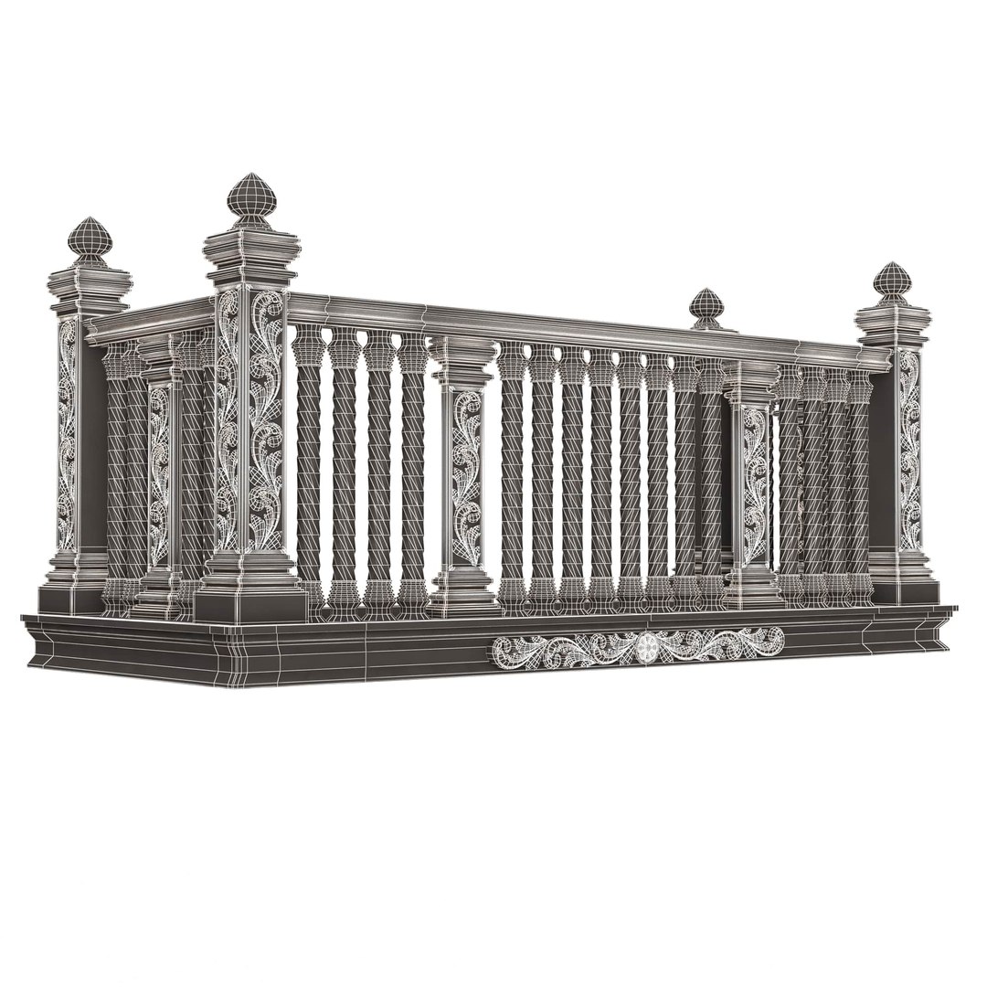 Classic Balcony 04 3D Model - TurboSquid 2324506