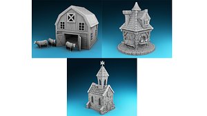 3D model Stylized Middle Ages Set Part 4