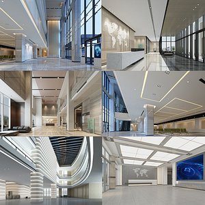 Office lobby Collection 04 3D