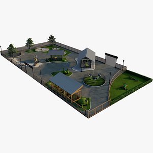 Petting Zoo 3D Model SketchUp Lumion Full Package 3D model