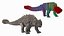 3D Ankylosaurus from Desert Habitats Rigged model