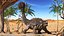3D Ankylosaurus from Desert Habitats Rigged model