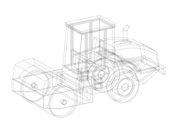 modelo 3d Rodillo compactador - Familia Revit - TurboSquid 2260604
