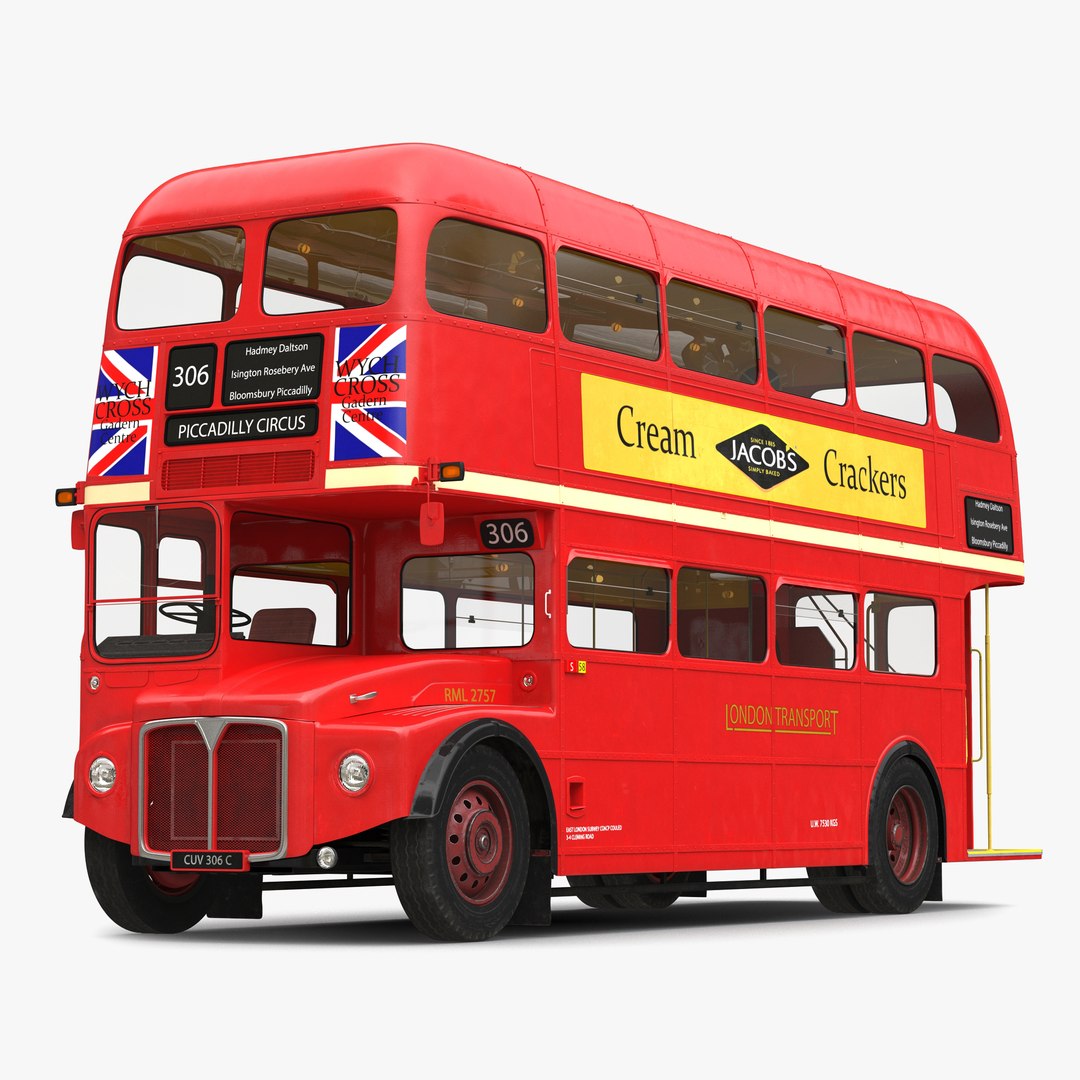 London Bus Routemaster 3D model preview