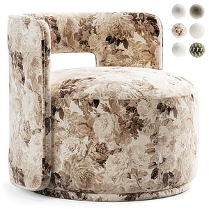 Dantone Home Theo swivel Armchair 3D