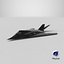 3D Stealth F-117 Nighthawk with Pilot in Flight model
