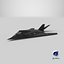 3D Stealth F-117 Nighthawk with Pilot in Flight model