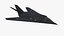 3D Stealth F-117 Nighthawk with Pilot in Flight model