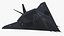 3D Stealth F-117 Nighthawk with Pilot in Flight model