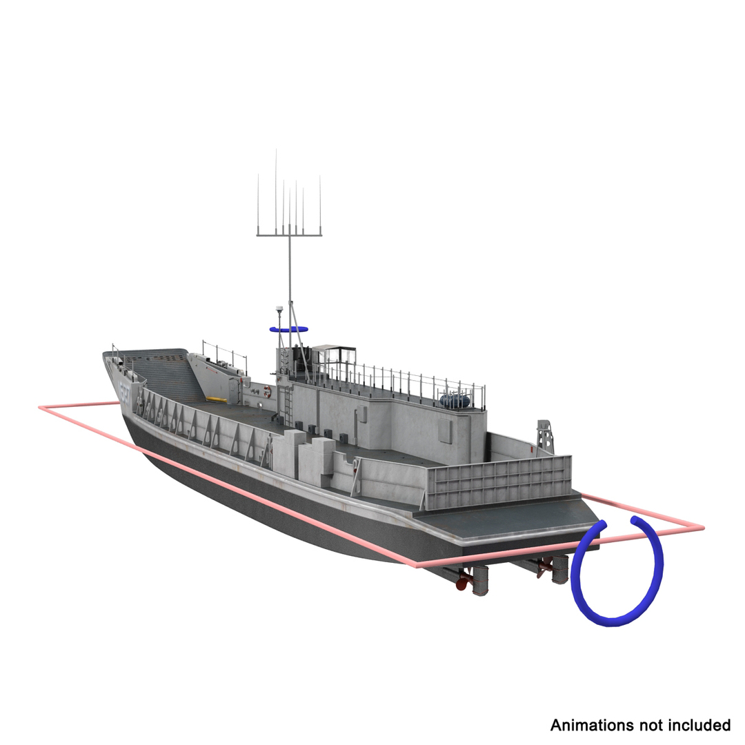 landing craft utility class 3d max
