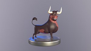 3D model cartoon ox