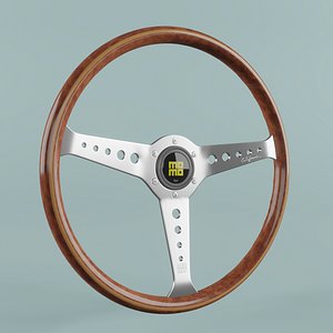 3D model MOMO Steering Wheel CALIFORNIA WOOD